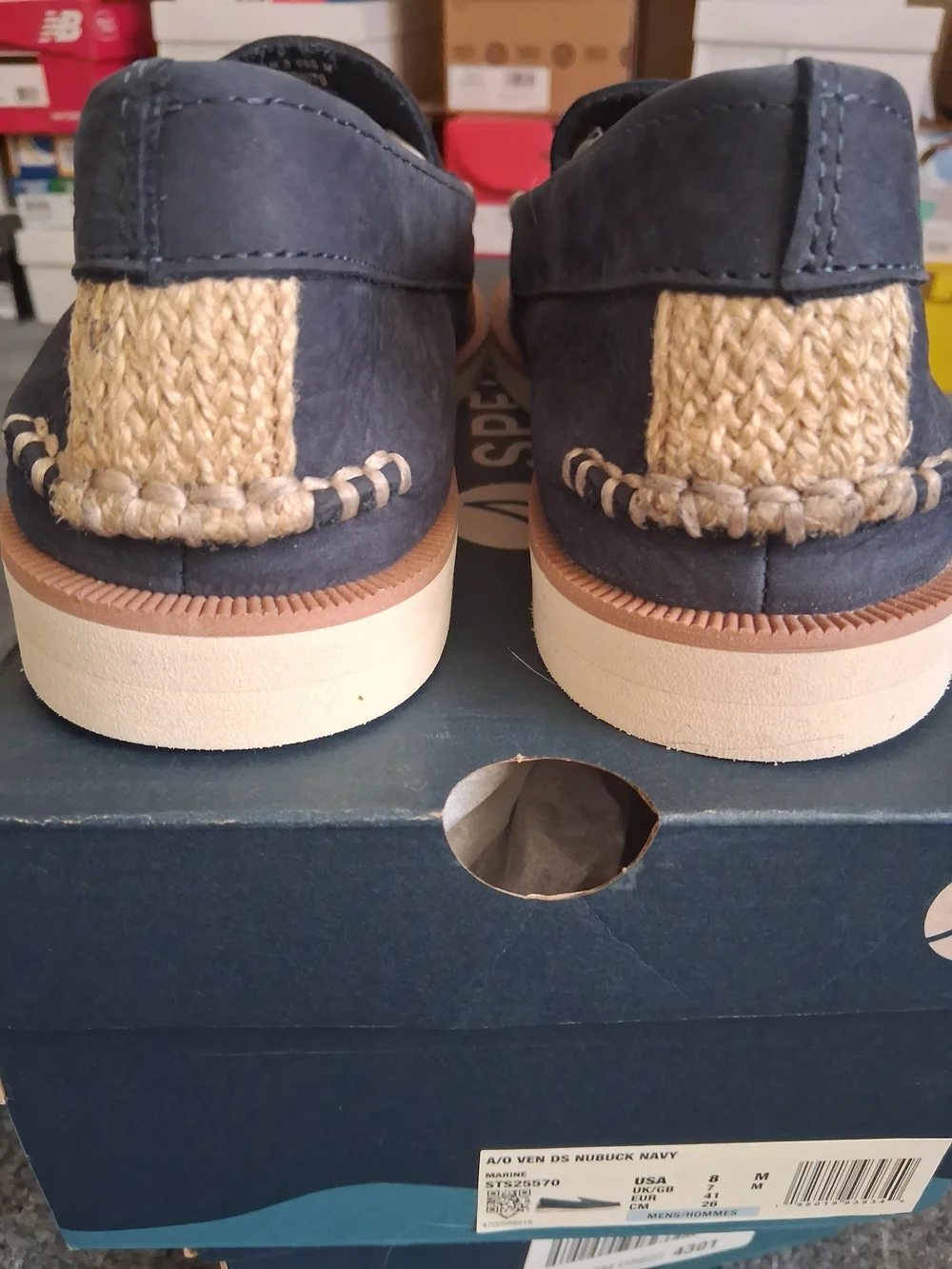 Sperry Men's US SIZE 8 A/O VEN DS NUBUCK  Navy Suede Penny Loafers NEW W/BOX
